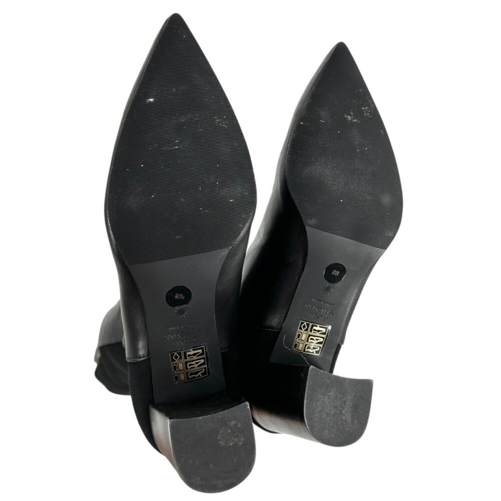 Stuart Weitzman Linsi Leather Pointed Toe Heeled … - image 7